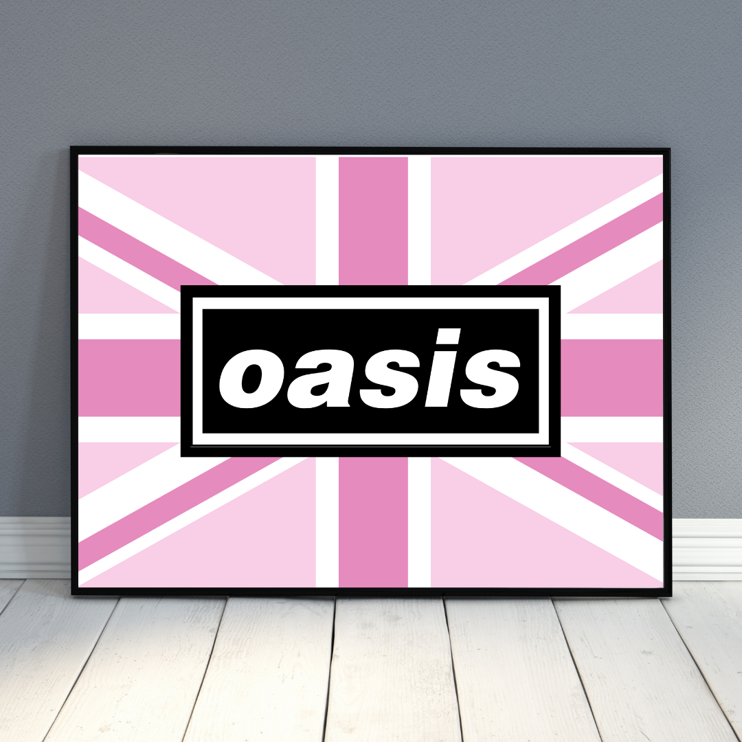 Oasis Union Jack Flag Print - Pink