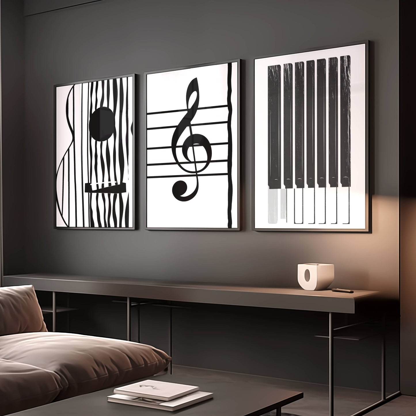 Set of 3 Dark Modern Musical Instruments