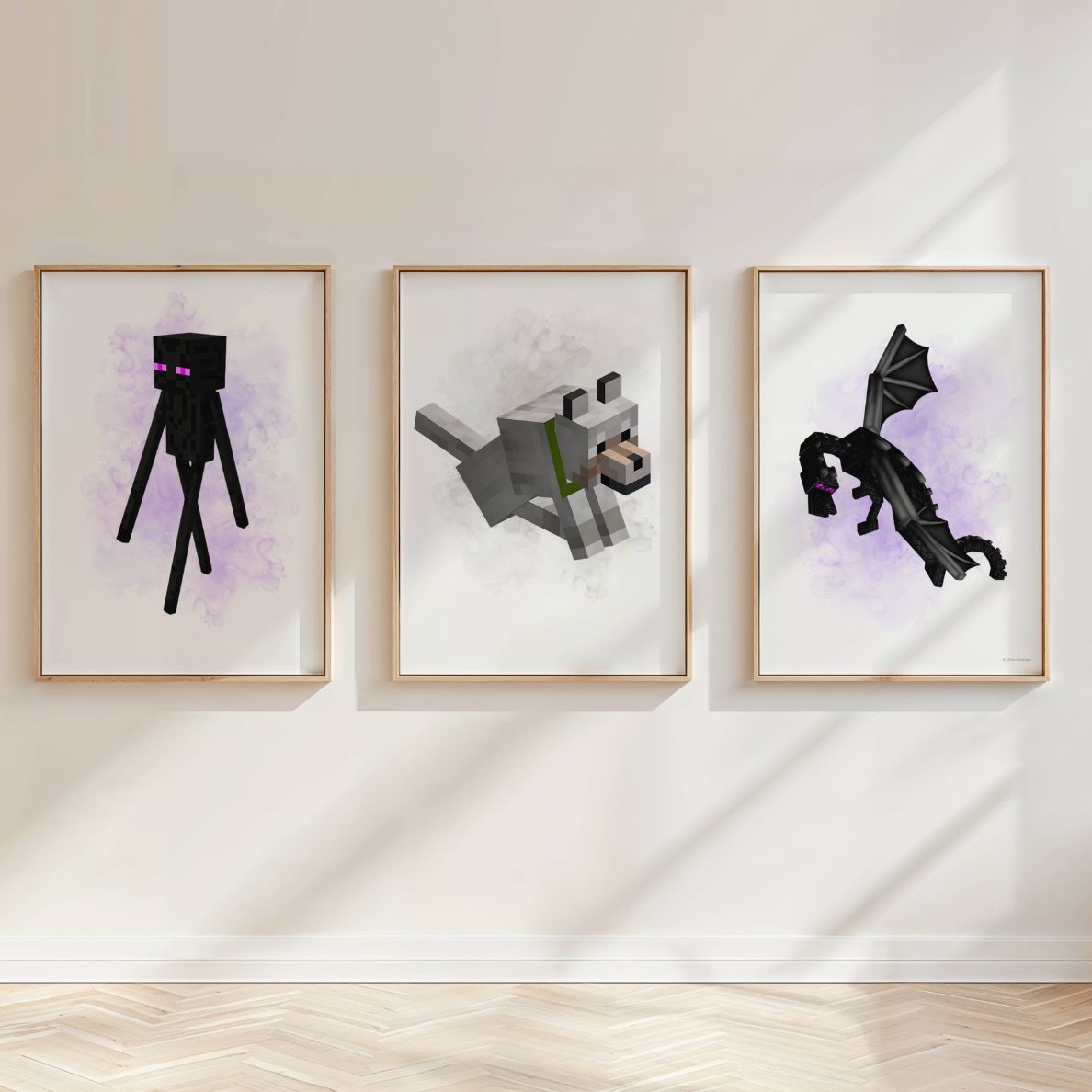 Set of 3 Minecraft Prints