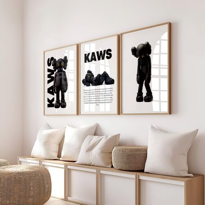 Set of 3 Kaws Prints