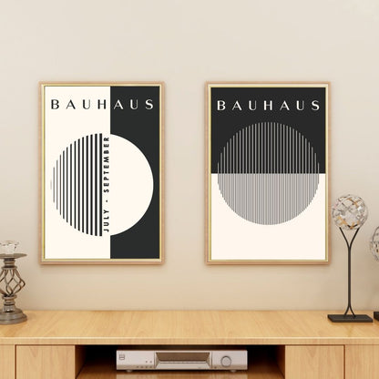 Set of 2 Black & Beige Bauhaus