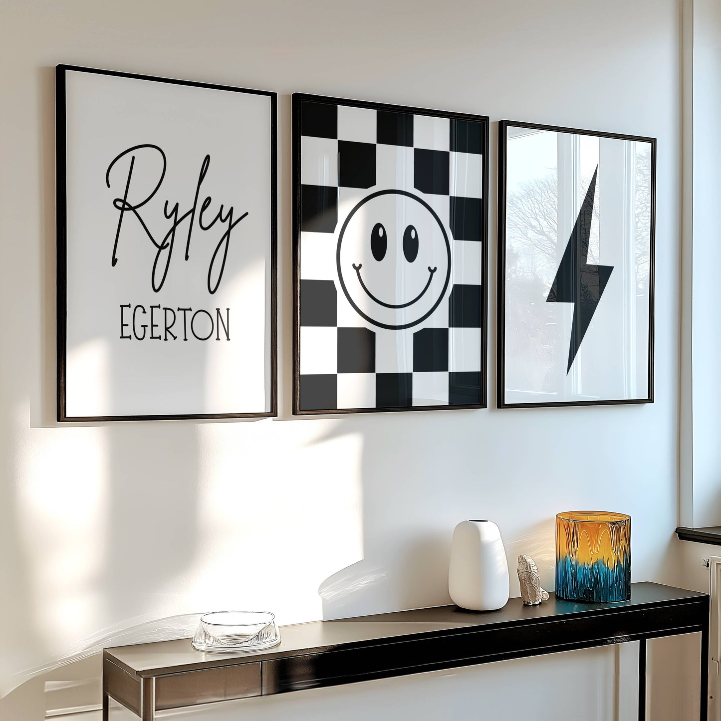 Set of 3 Boys Personalised Bedroom Prints