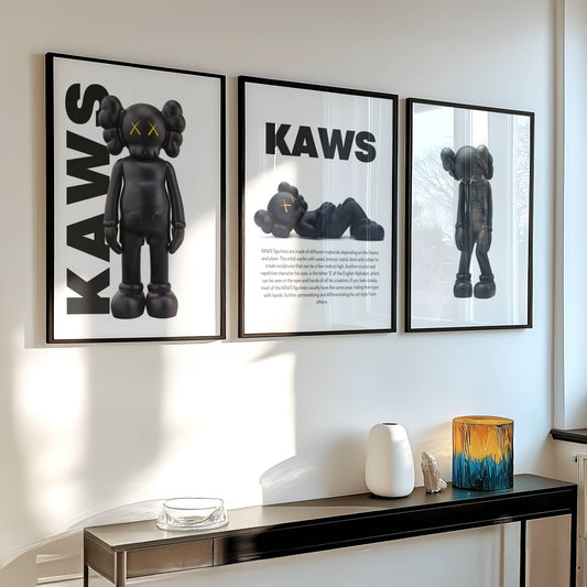Set of 3 Kaws Prints