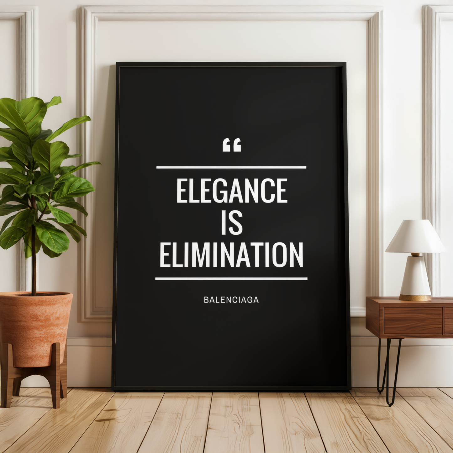 Balenciaga Quote Wall Art Black & White