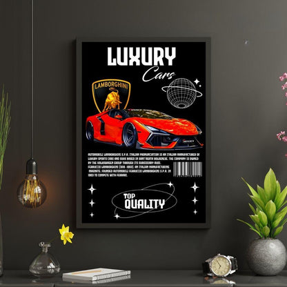 Red Lamborghini Sports Car Poster