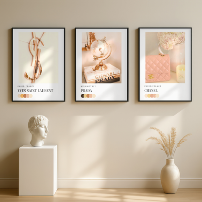 Set of 3 Luxury Fashion Prints