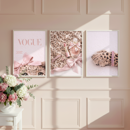 Set of 3 Pink Fashion Prints