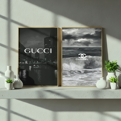 Set of 2 Chanel & Gucci Prints