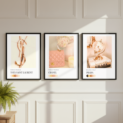Set of 3 Luxury Fashion Prints