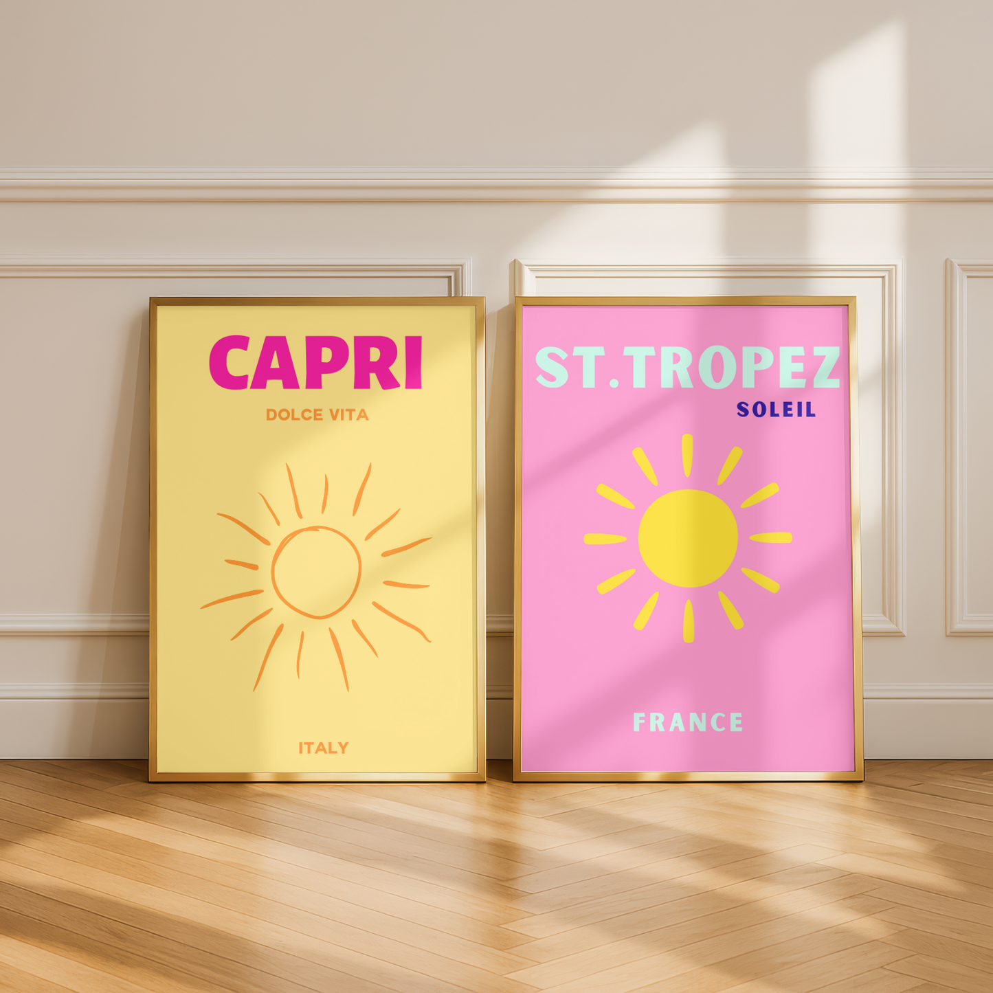 Capri & St. Tropez Travel Prints Set of 2