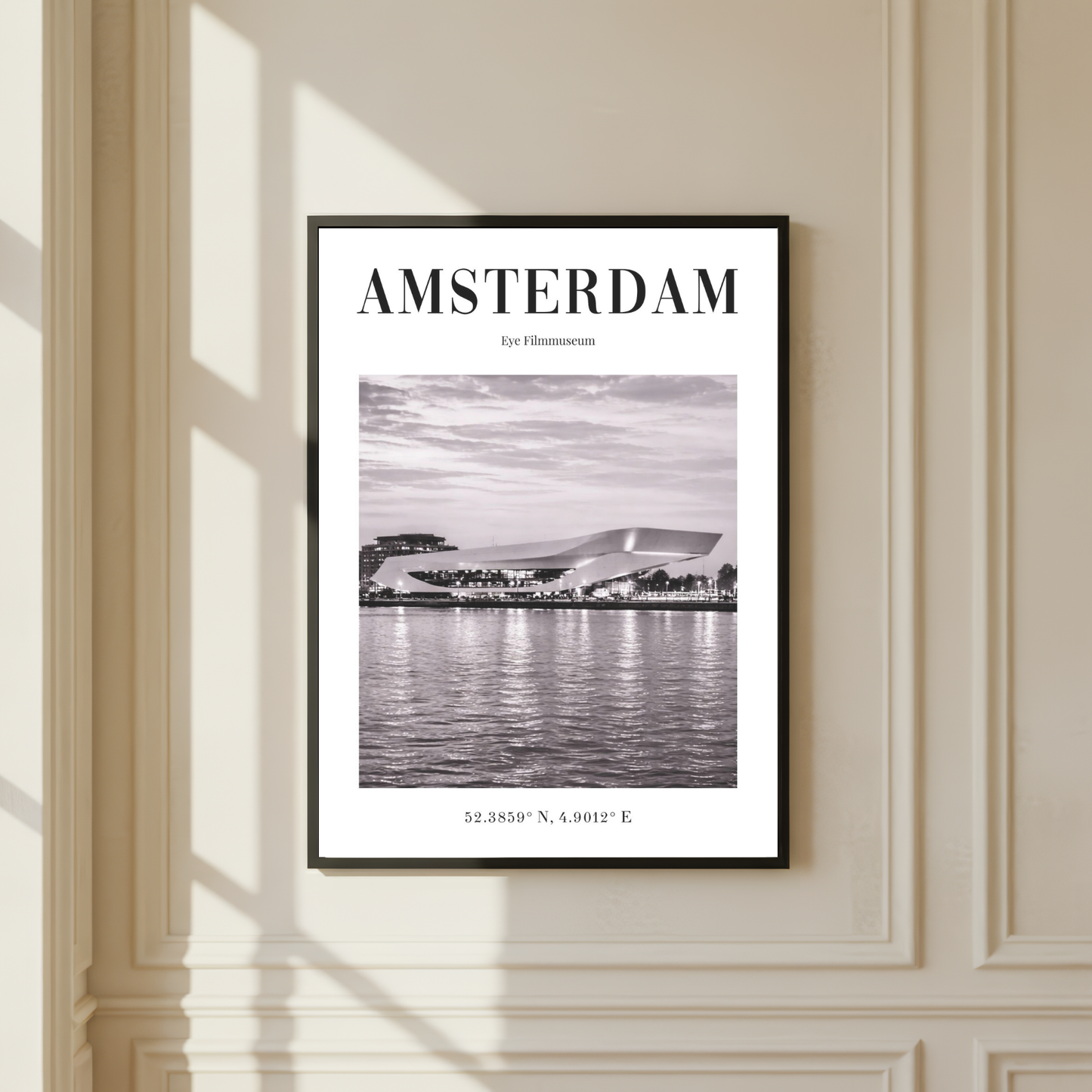 Amsterdam Eye Filmmuseum Monochrome Poster