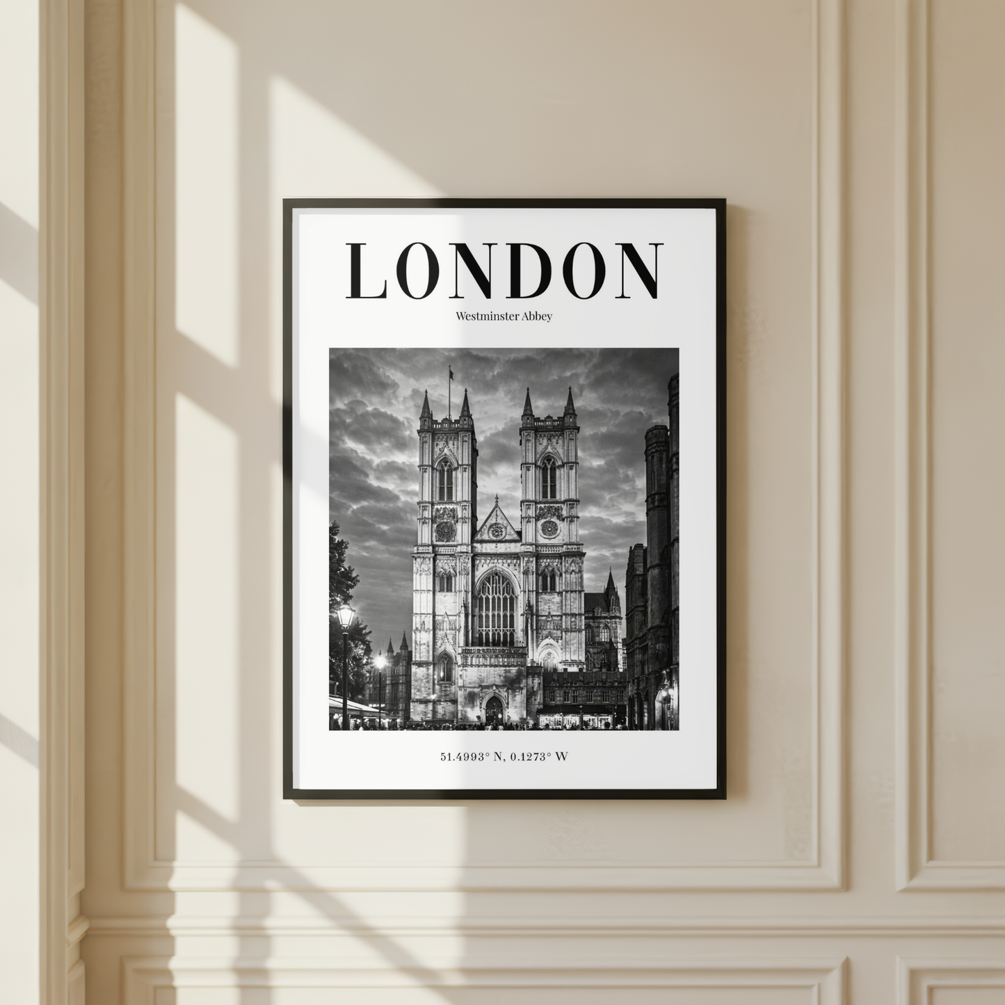 London Westminster Abbey Monochrome Poster