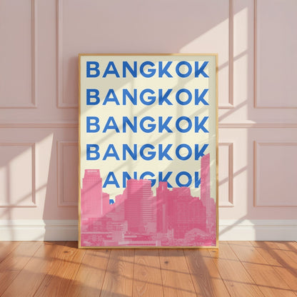 Bangkok Preppy Travel Poster