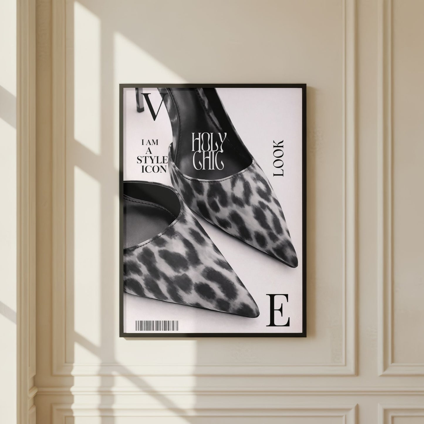Leopard Heels Fashion Wall Art Print