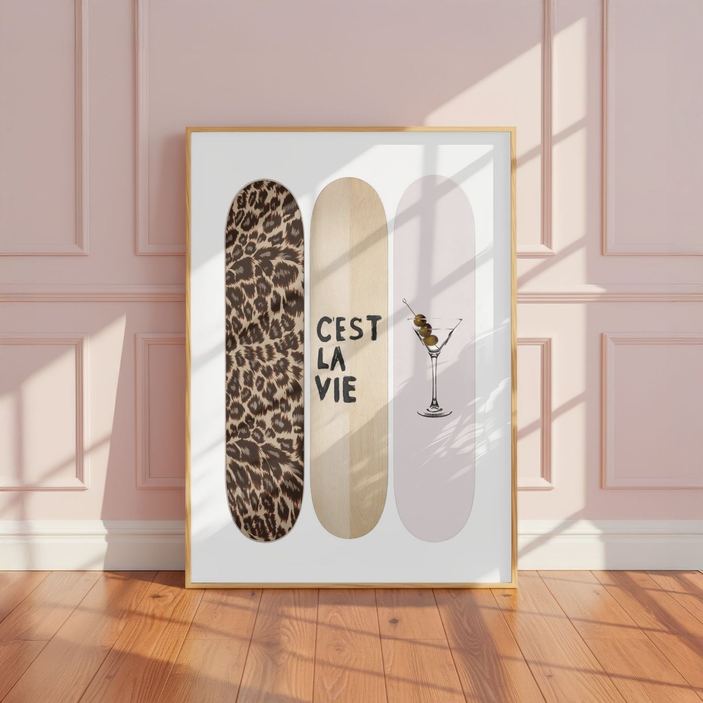Leopard Cheetah Skateboard Print