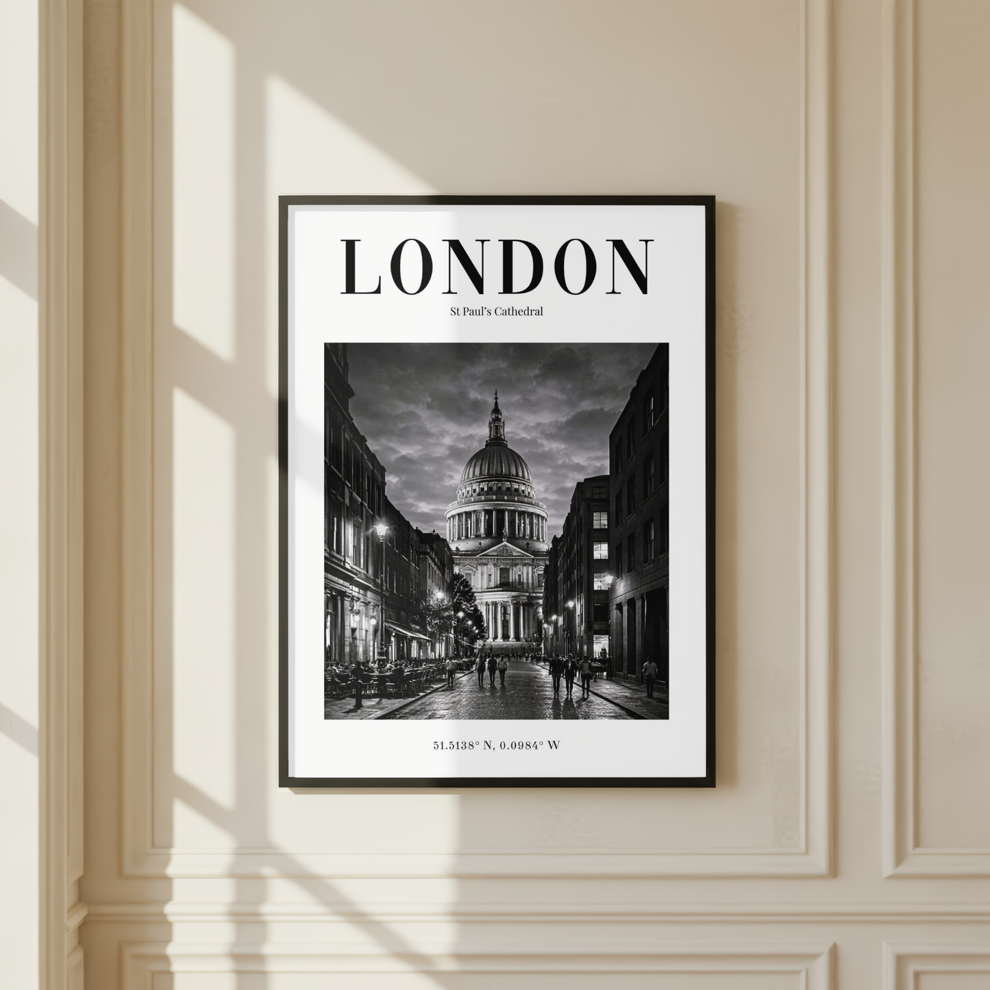 London St Pauls Cathedral Monochrome Poster