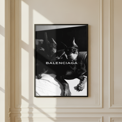Luxury Balenciaga Doberman Dog Print