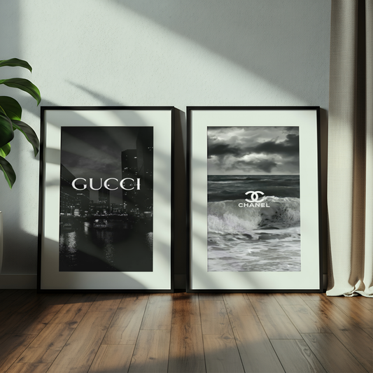 Set of 2 Chanel & Gucci Prints