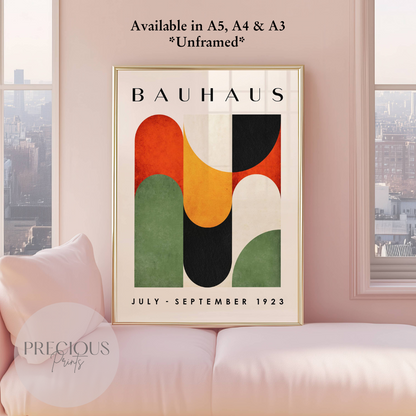 Colourful Textured Bauhaus Art Print A5 A4 A3 Art Exhibition Poster