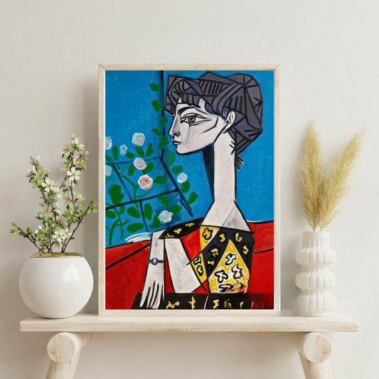 Picasso Jacqueline with Flowers Print