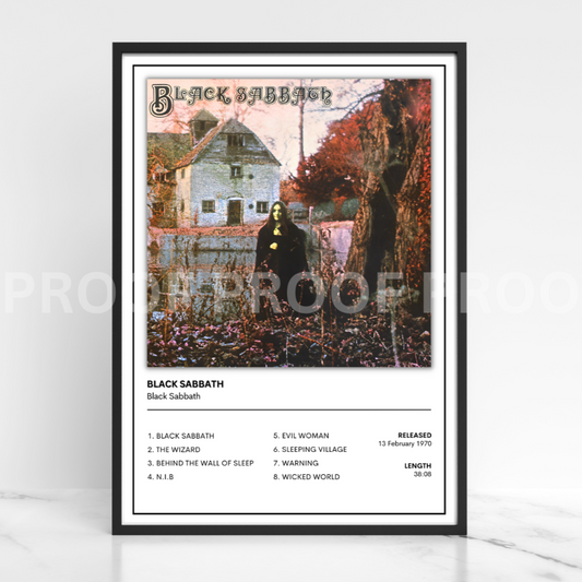 Black Sabbath Album Cover Poster / Music Legend / Music Poster / A3 A4 A5