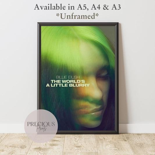 Billie Eilish The World's a Little Blury Movie Music Poster A5 A4 A3