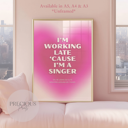 Espresso Sabrina Carpenter Lyric Print / Music Poster / A5 A4 A3 Unframed