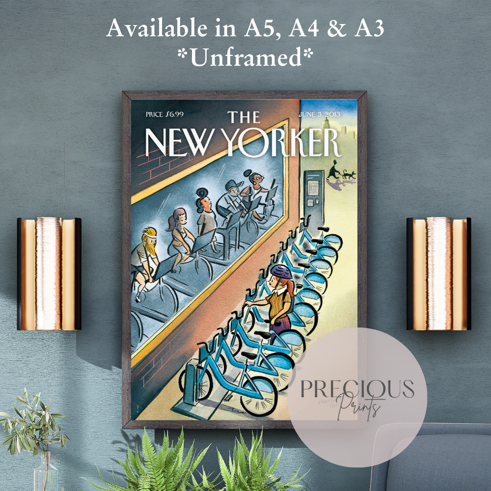 The New Yorker 3 June 2013 Vintage WallArt Print Marcellus Hall ''Urban Cycles''