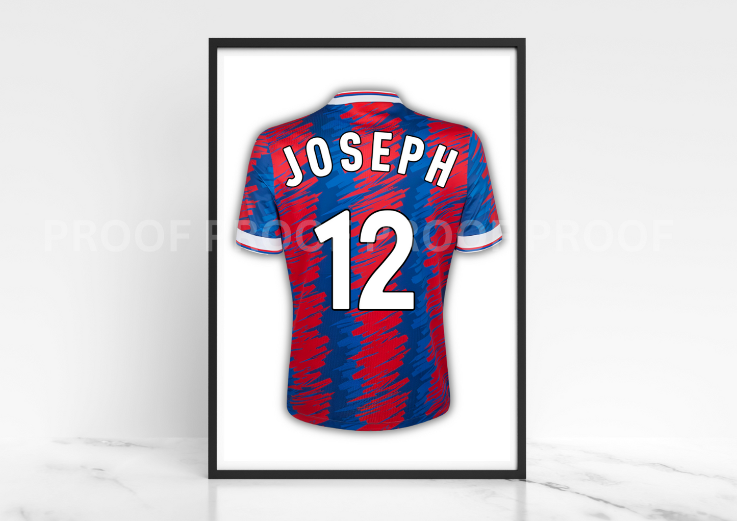 Crystal Palace Football Club Shirt Poster | Personalised | Wall Art Print |