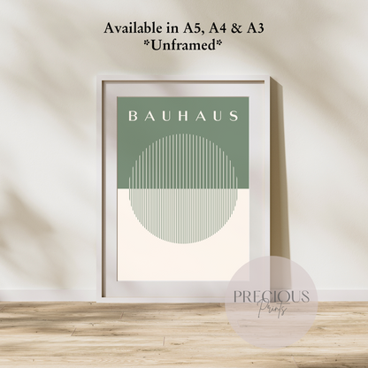 Sage Green Bauhaus Print A5 A4 A3 Art Exhibition Sage Green Poster