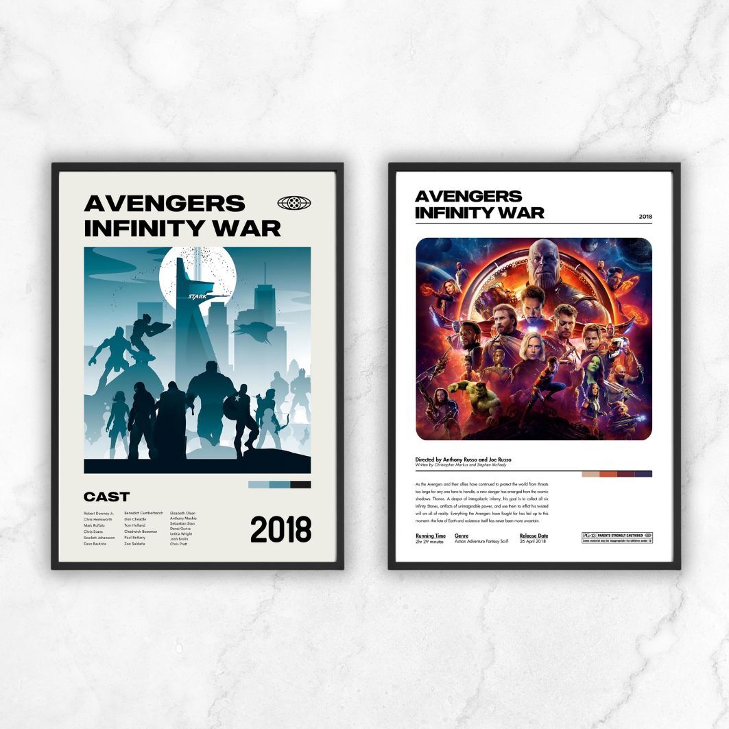 Avengers Infinity War 2018 Minimalist Movie Poster Print Unframed A5 A4 A3