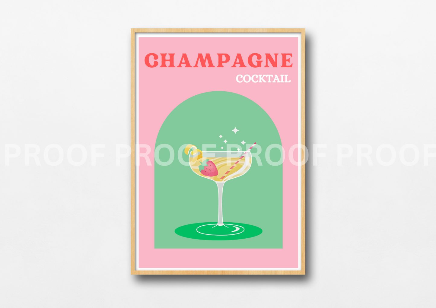 Colourful Cocktail Posters / Preppy Wall Art / A5 A4 A3 Unframed