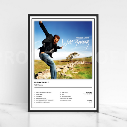 Will Young - Friday's Child Album Cover Music Poster /  A5 A4 A3
