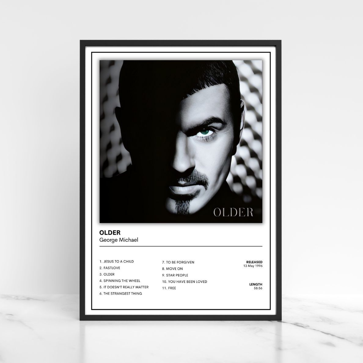 George Michael Music Album Single Cover Poster / Music Gift A5 A4 A3
