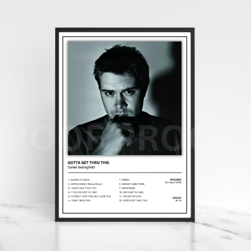 Daniel Bedingfield Gotta Get Thru This Album Cover Music Poster /  A5 A4 A3