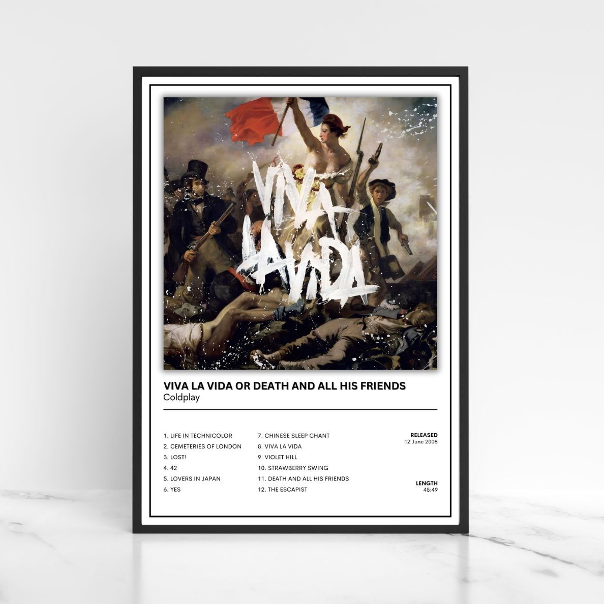 Coldplay Album Poster Full Collection A5 A4 A3 Album Cover Unframed