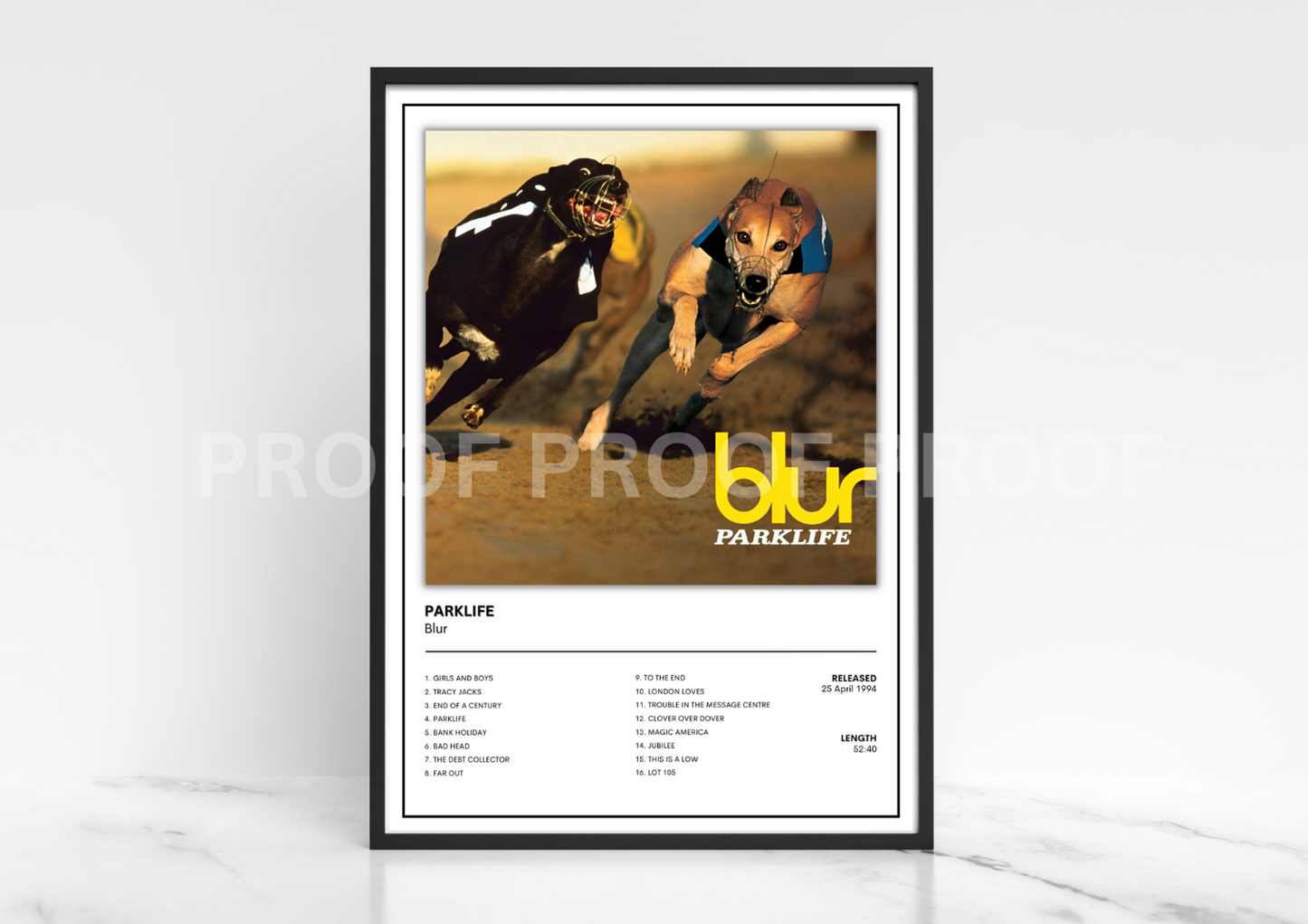Blur Parklife / Blur Poster / Music Legends / Music Poster Gift