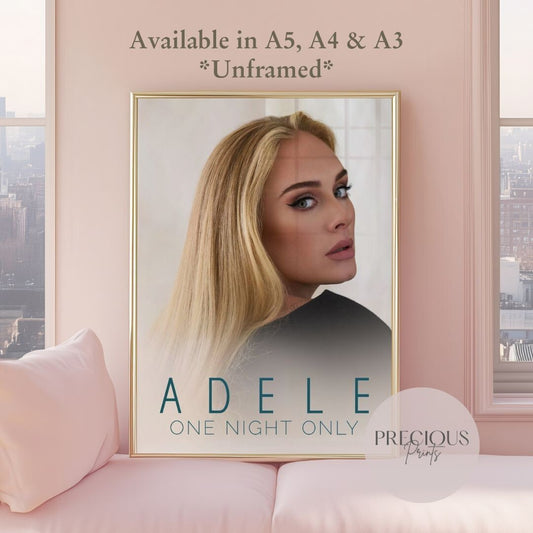 Adele One Night Only Poster / A5 A4 A3 Unframed / Fast Delivery / High Quality