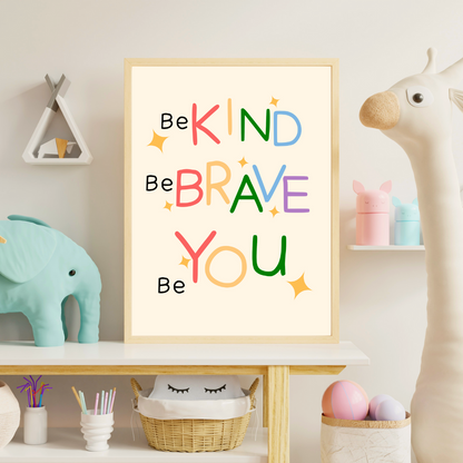 Childrens Affirmation Wall Art Kids Bedroom Poster Set of 3 Positive Quotes
