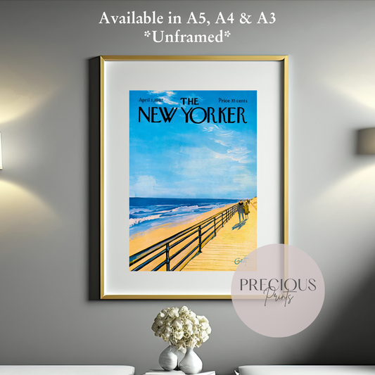 The New Yorker 1 April 1967 Wall Art Print / Artist Arthur Getz ''Boardwalk''