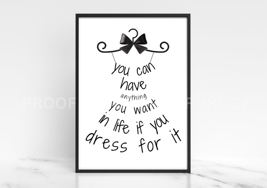 Fashion Poster Wall Art Print Home Decor Typography A5 A4 A3