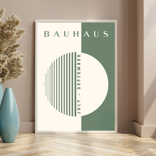 Sage Green Bauhaus Print