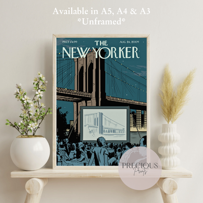 The New Yorker 24 Aug 2009 Wall Art Print Artist Adrian Tomine Brooklyn Bridge