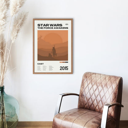 Star Wars : The Force Awakens 2015 Minimalist Movie Poster Unframed A5 A4 A3