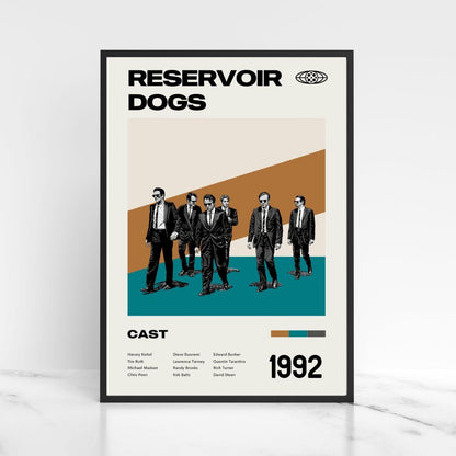 Reservoir Dogs 1992 Mid Century Minimalist Movie Poster Unframed A5 A4 A3