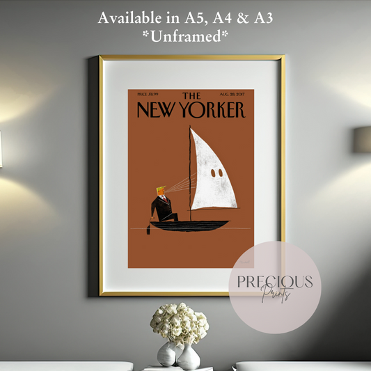 The New Yorker 28 August 2017 Wall Art Print / Artist David Plunkert 'Blowhard'