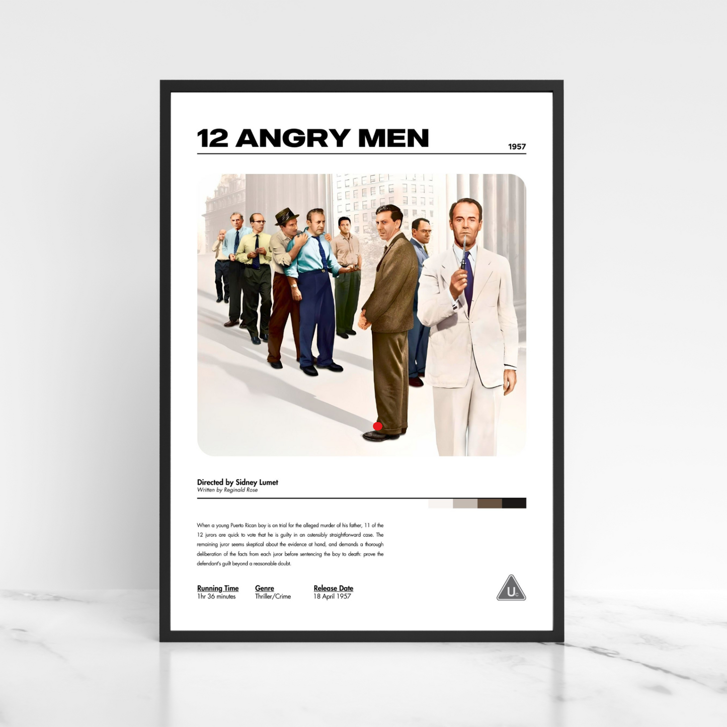 12 Angry Men Movie Poster A5 A4 A3 Unframed High Gloss Print