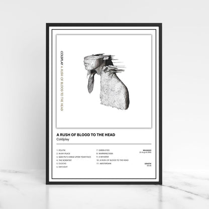 Coldplay Album Poster Full Collection A5 A4 A3 Album Cover Unframed