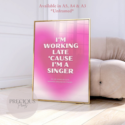 Espresso Sabrina Carpenter Lyric Print / Music Poster / A5 A4 A3 Unframed