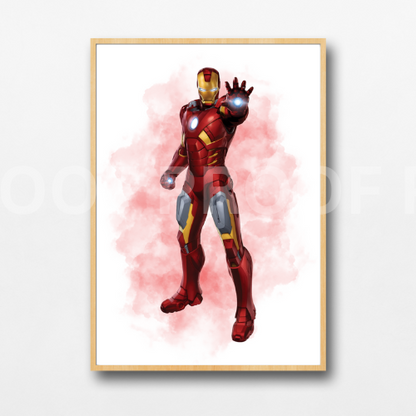 Set of 3 Personalised Girl/boy Nursery bedroom Print / Ironman Marvel A5 A4 A3
